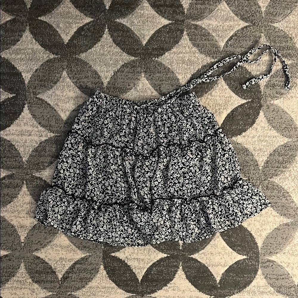 Marshalls Black and White Floral Skirt